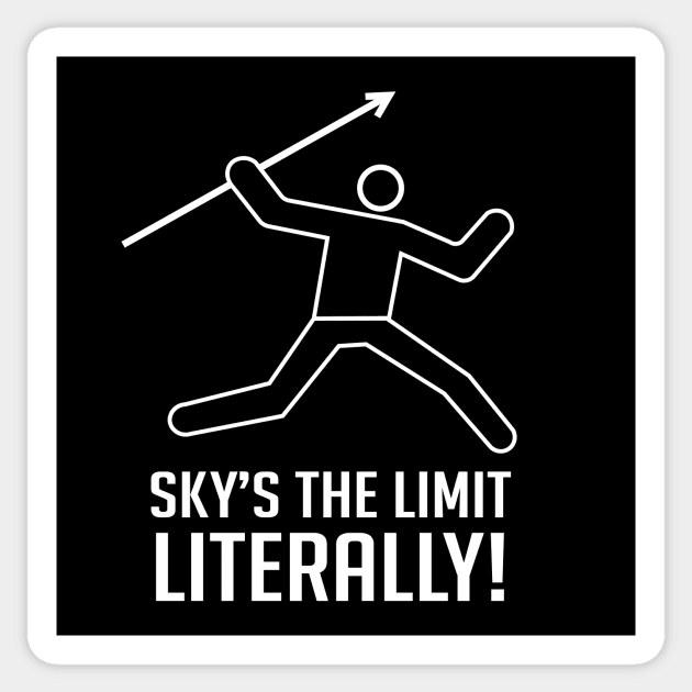 Javelin Throw "Sky’s the limit, literally!" Abstract Sticker by GrafiqueDynasty